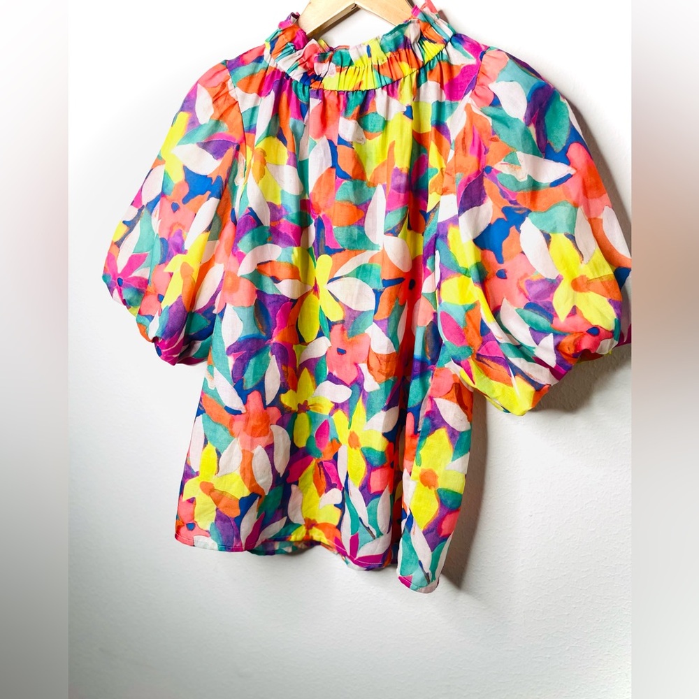 THML Floral Print Ruffle‎ Top - Picture 4 of 5